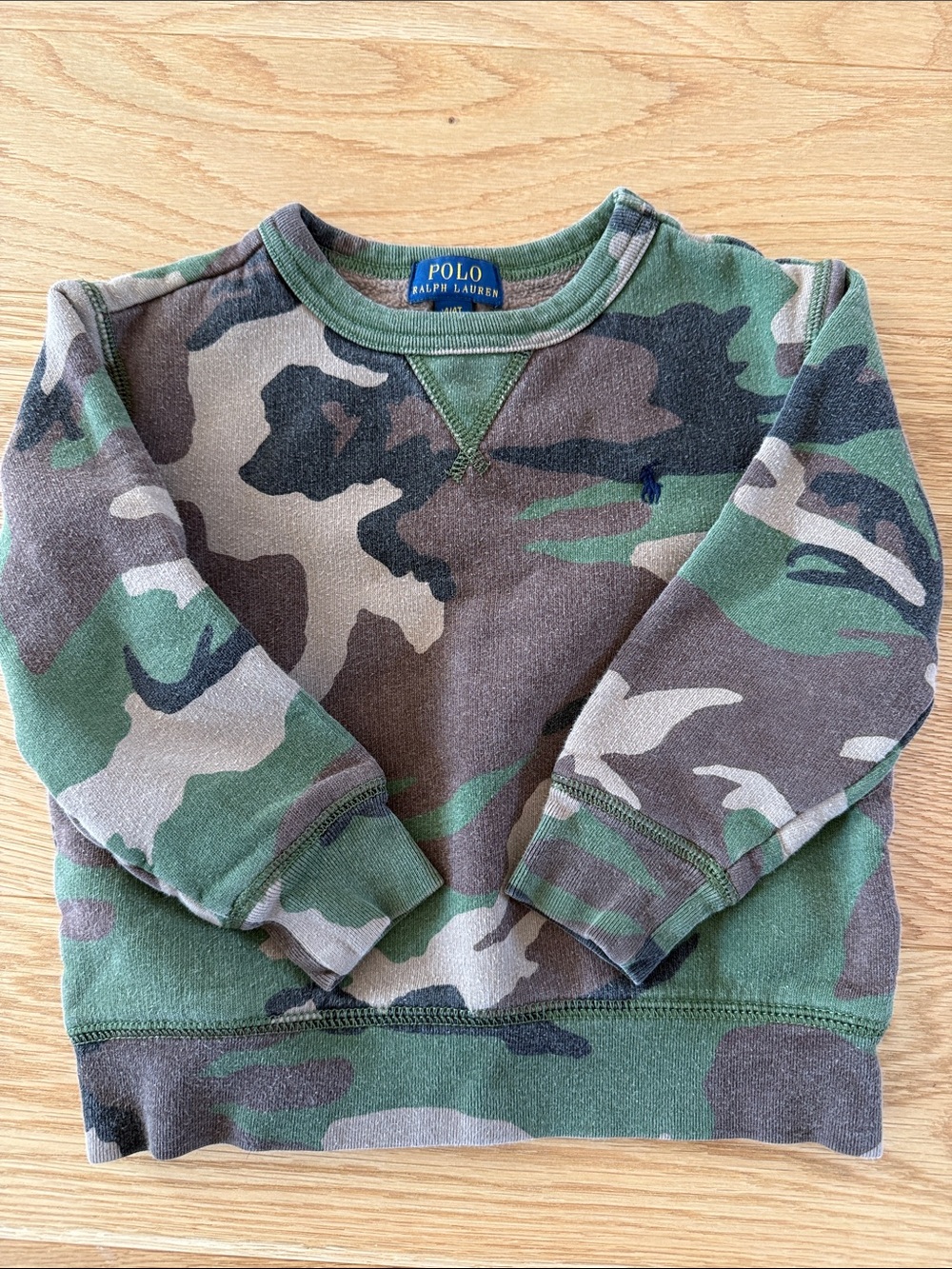 Polo Ralph Lauren 4T CAMO sweatshirt toddler EUC